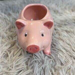 Boston Warehouse Pink Ceramic Pig Planter